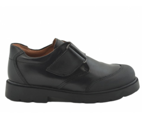 Zapato Escolar Velcro Reforzado Negro NIÑO